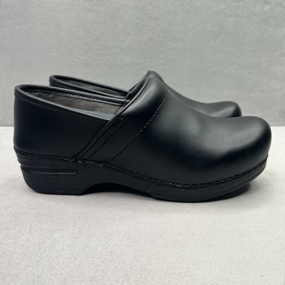 Dansko Black Leather Clogs